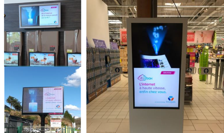 Performics déploie un dispositif géolocalisé en DOOH avec Displayce pour la 4G Box de Bouygues Telecom