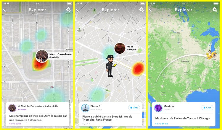 Snap enrichit Snap Map avec une fonction guide