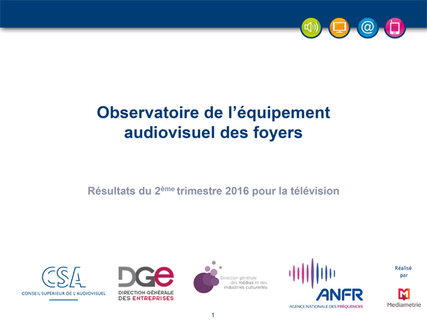 5,5 écrans en moyenne par foyer permettent de regarder de la vidéo au 2ème trimestre 2016