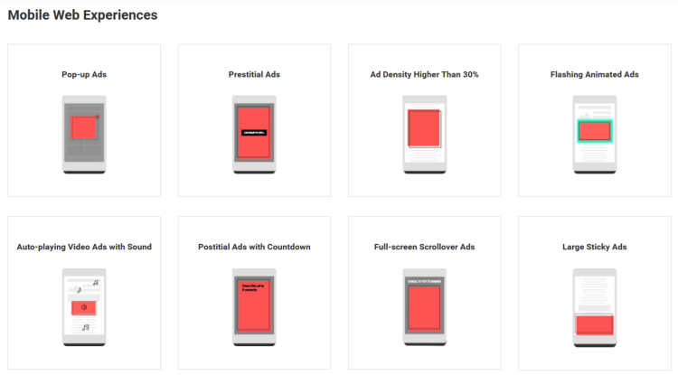 The Coalition for Better Ads recense les formats les plus intrusifs de la publicité digitale