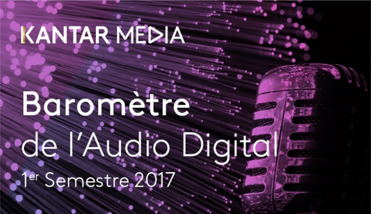 Infographie : le baromètre de l’audio digital au 1er semestre 2017 par Kantar Media