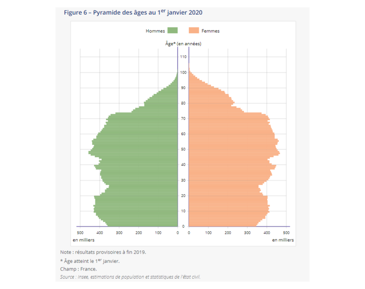 Population française : bilan démographique 2019 et typologie des familles par l’Insee