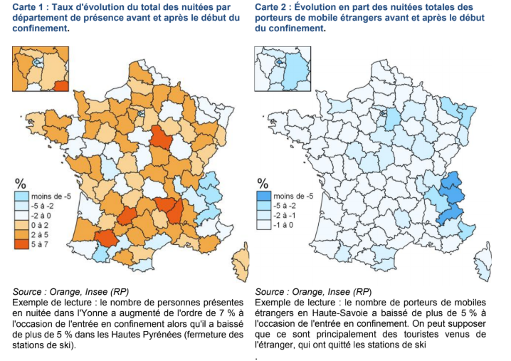 L’Insee mesure les mouvements de populations générés par le confinement avec Orange