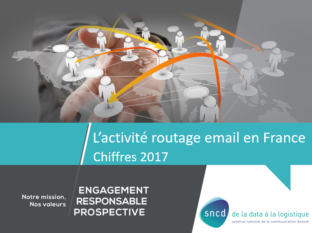 +2,1% d’emails routés en 2017, en progression pour la 2ème année consécutive d’après le Sncd